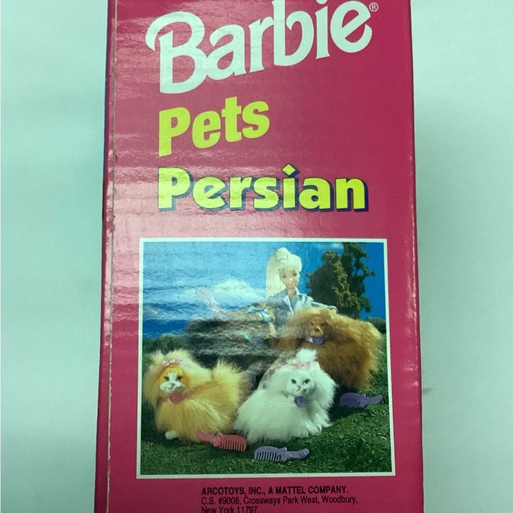 Mattel Barbie Pets Persian Cat with Comb - White and Pink
